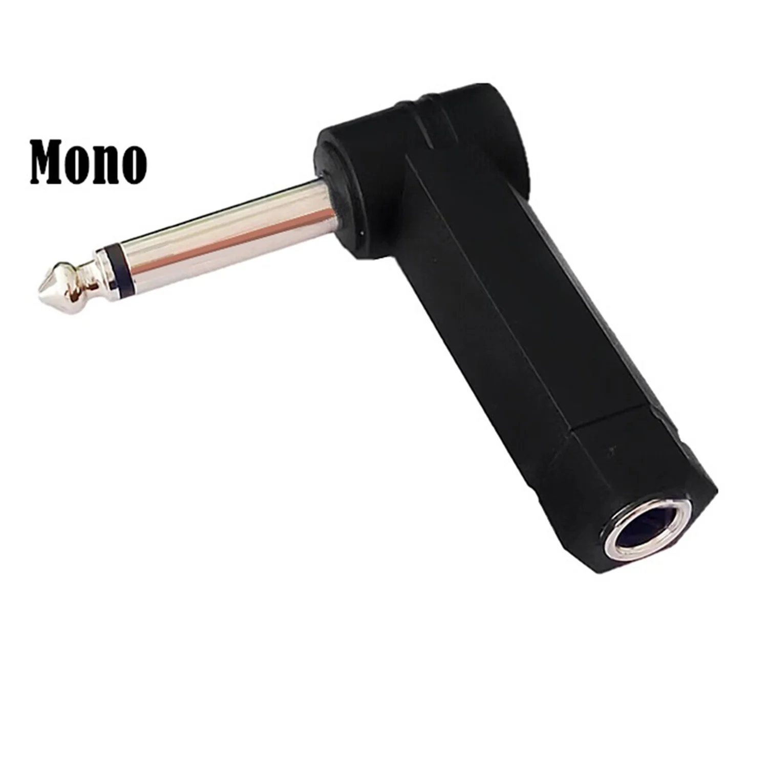 6.35mm Male to Female TS Mono Stereo Audio Connector Right Angle Speaker Guitar Headphone Cable Adapter for Speaker Studio
