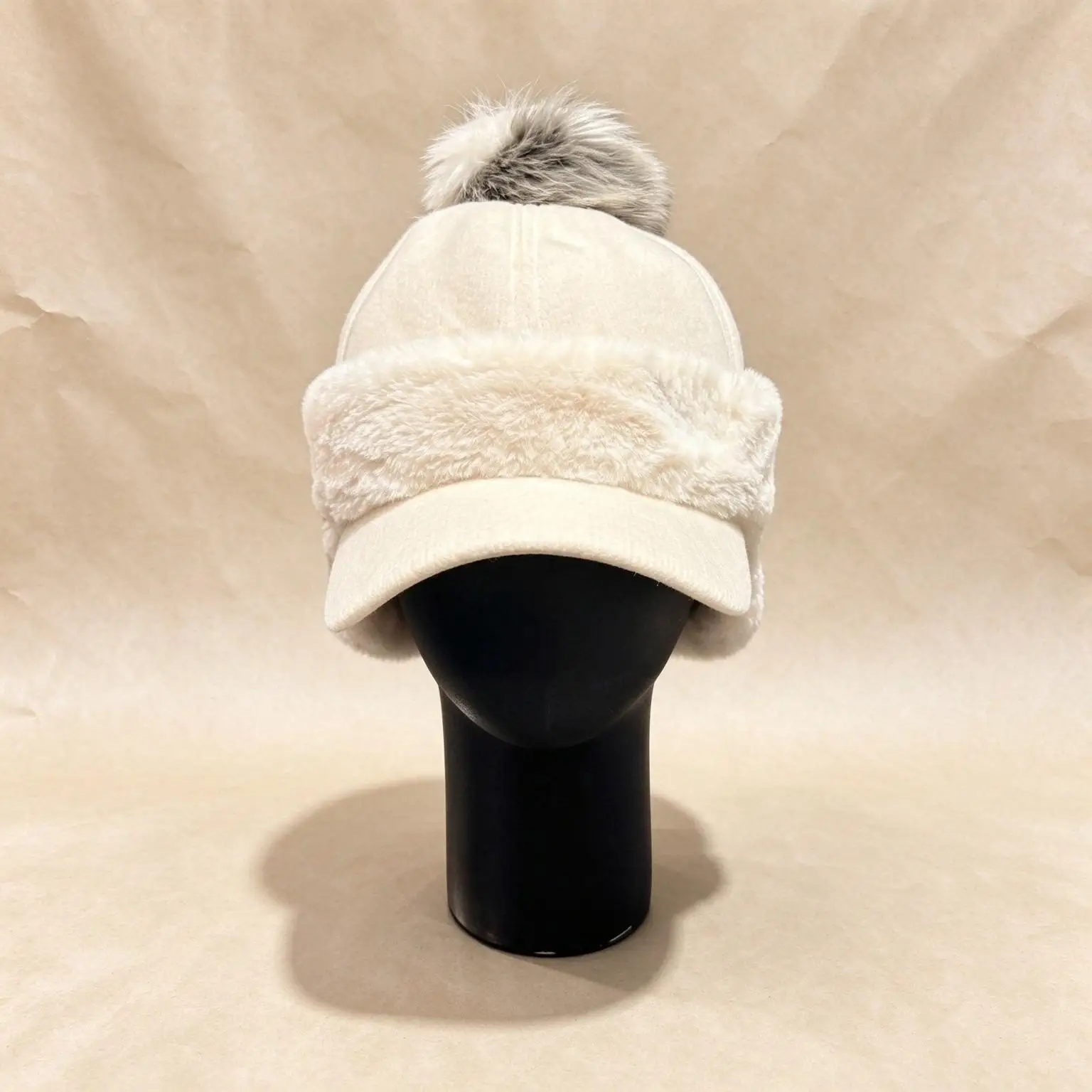New Golf Rabbit Fleece Cap, Plush Sports Golf Hat, Breathable Sun Protection Warm Hat with Detachable Earmuffs view 4