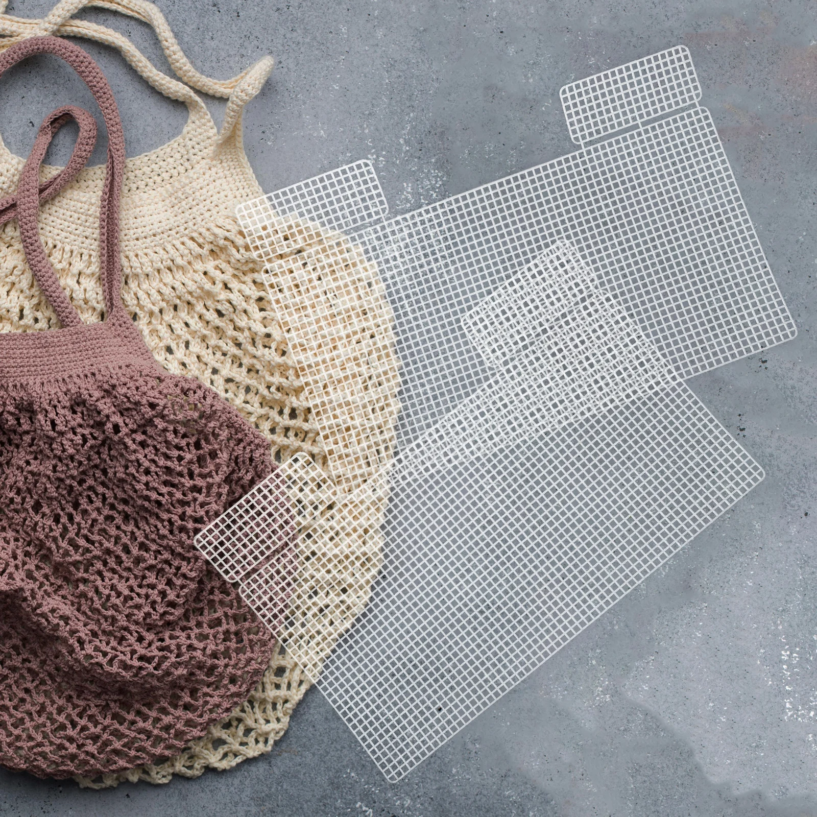 

Mesh Fabric for Bag Plastic Diy Knitting Material Kit Network Crochet Materials Making