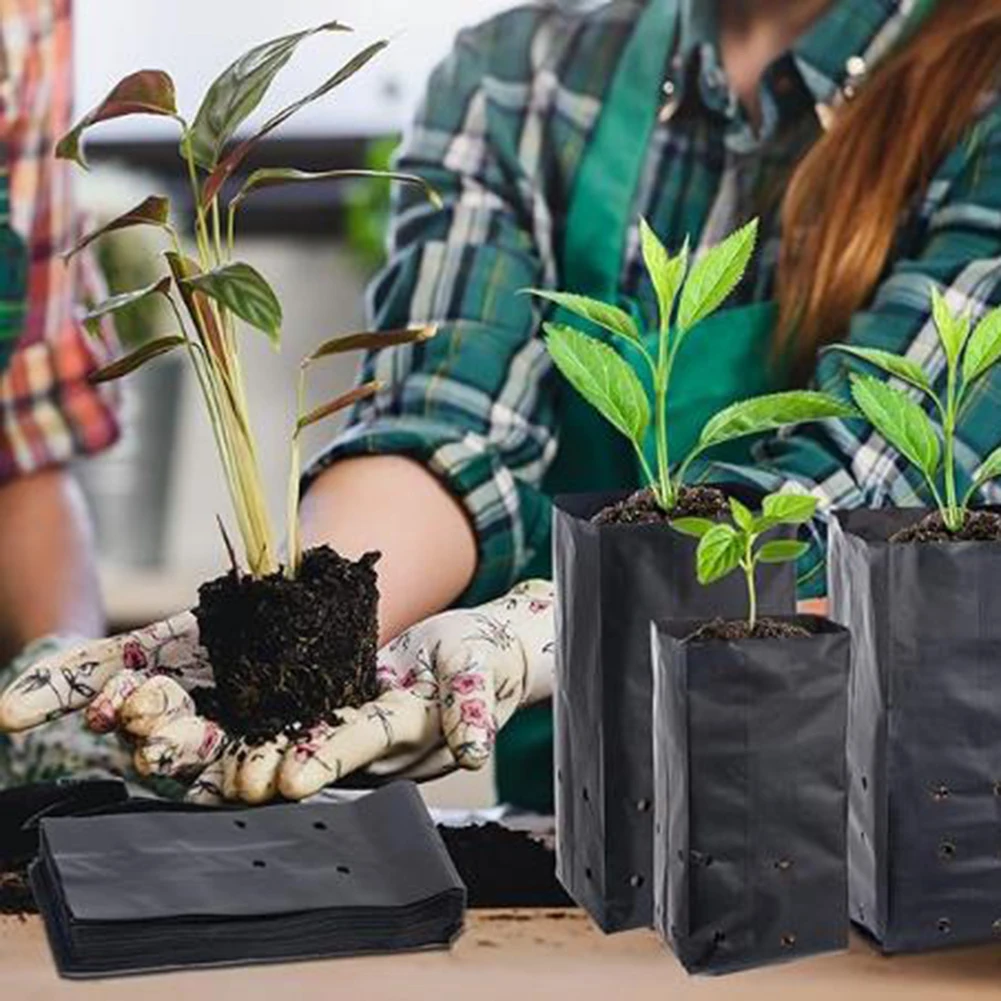 

100pcs Disposable Planting Bags for Vegetables and Fruits Thickened Design with Optimal Drainage and Airflow for Healthy Growth