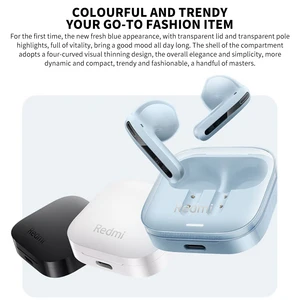 Xiaomi Redmi Buds 6 Edisi Vitalitas Bluetooth 5.4 Earphone Pengurangan Kebisingan Masa Pakai Baterai 30 Jam 5 Mode Penyetelan Headset Nirkabel 10 penjualan terbaik xiaomi earphone - №