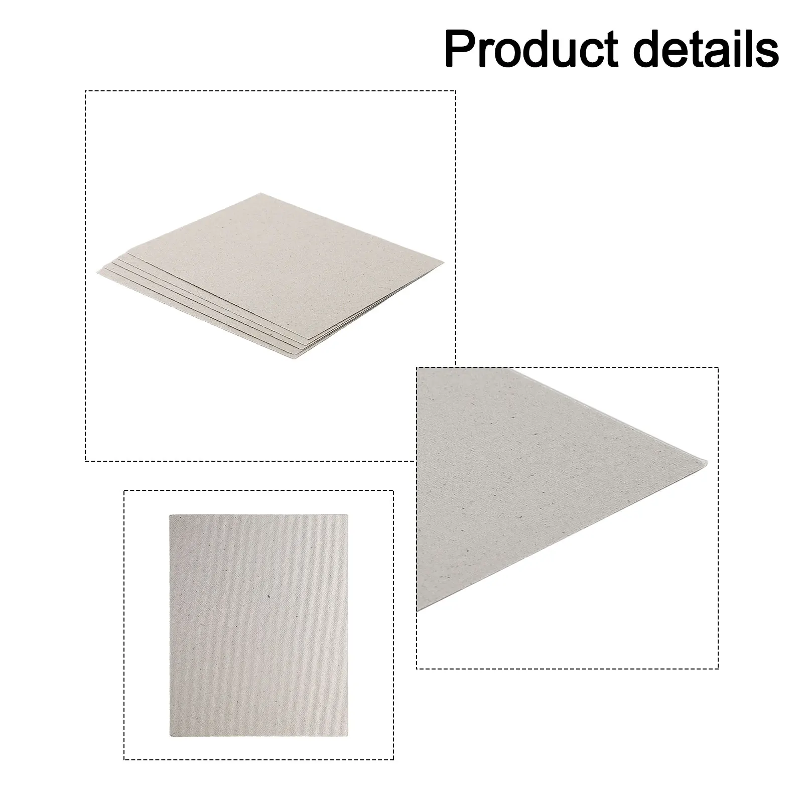 5 peças de Chapa de Mica Cinza 150x120mm, Cobertura de Guia de Onda Resistente a Altas Temperaturas para Reparo de Forno de Micro-ondas, Secador de Cabelo, Torradeira e Aquecedor