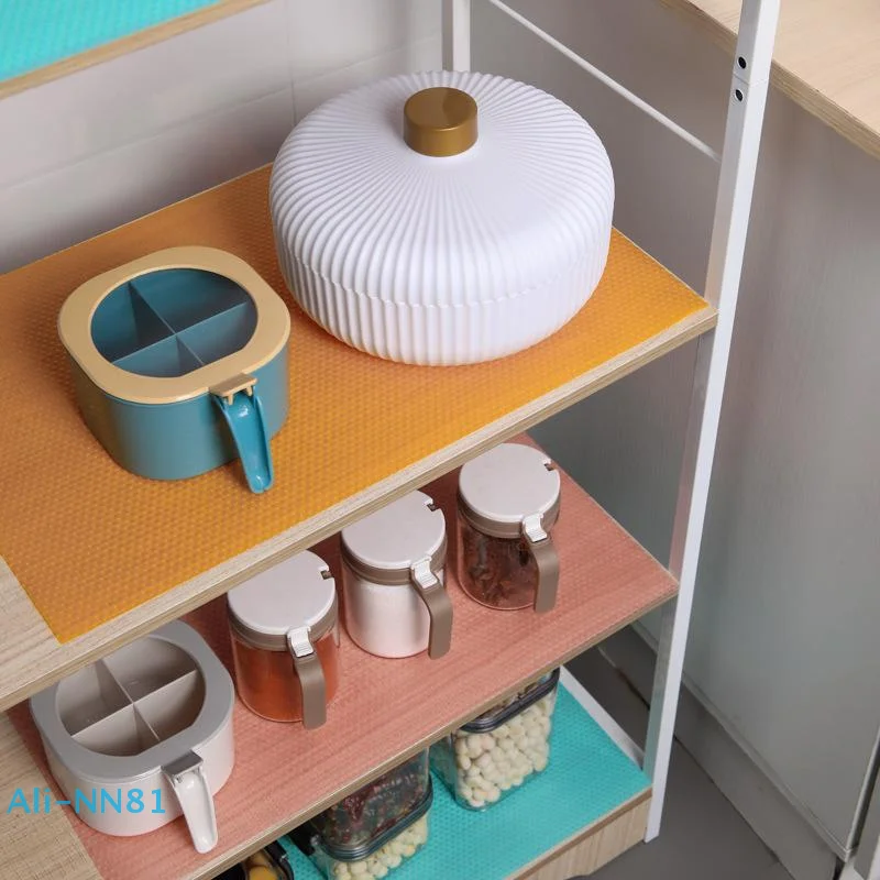 【M】4PCS EVA Waterproof Refrigerator Liner Mat Washable Mildew Kitchen Pad Anti-oil Cabinet Drawer Placemat Heat-insulat Mat