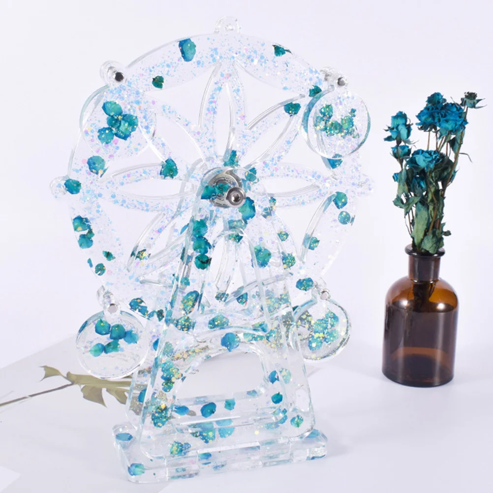 

1Set Crystal Resin Ferris Wheel Mold Silicone DIY Mould for Desktop Decor Handmade Craft Supplies Ferris Wheel Making Molds