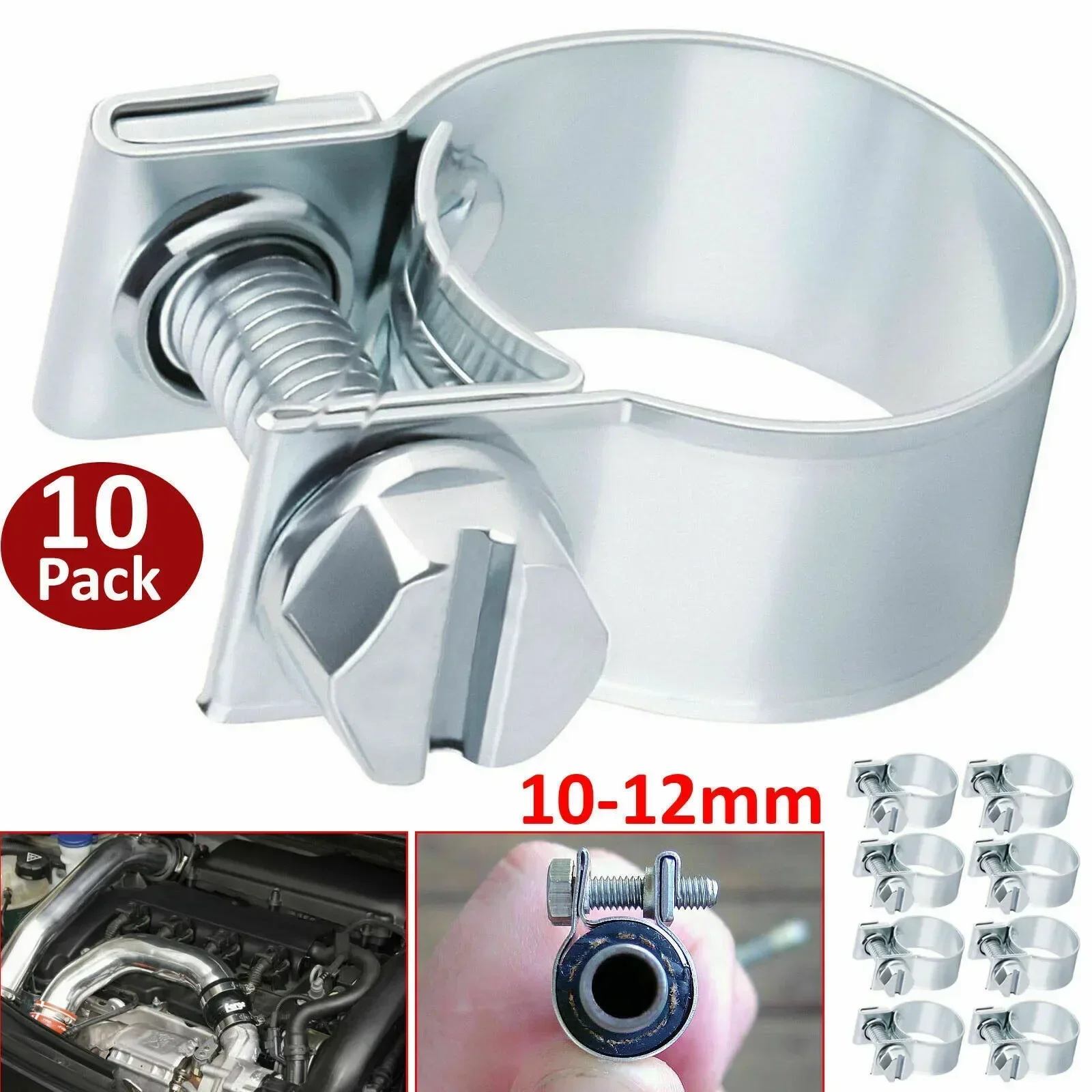 10pcs Hose Clamp Fuel Line Clamp Water Pipe Clip Sealing Welding Clip For Fuel Pipe Diesel Gasoline Pipe Anti Corrosive image 3
