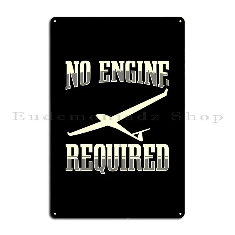 Glider Metal Sign Wall Cave Party Print Cinema Club Tin Sign Poster
