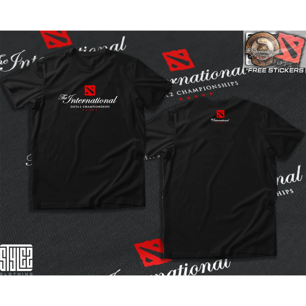 Dota2 TI The International 2026 Championships Double Sided Print T-shirt E-sports Gamer Unisex Casual Short Sleeve Cotton Tees