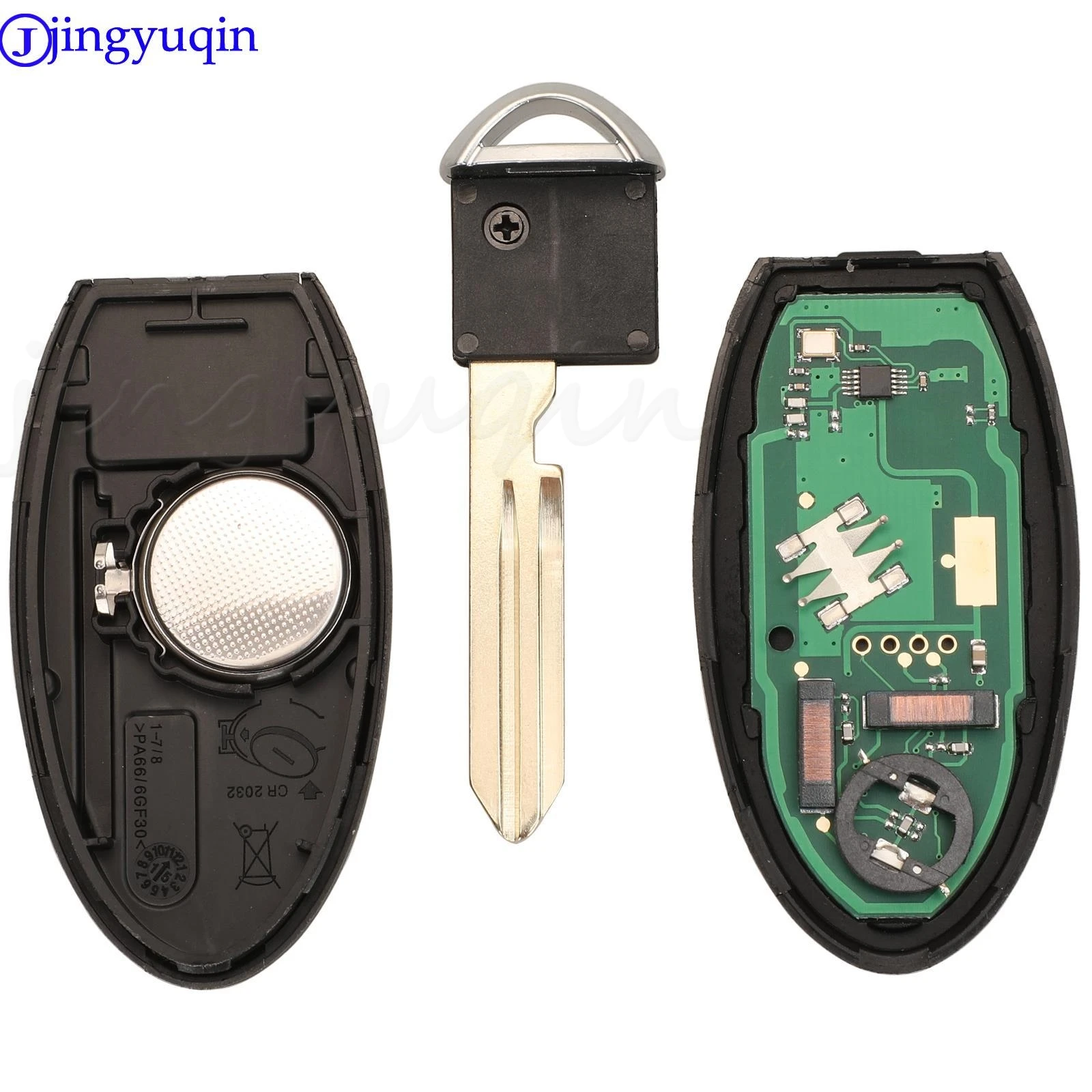 Jingyuqin TWB1G662 Remote Car Key Fob 433Mhz ID46 PCF7952 Chip CWTWB1U825 For NISSAN Micra Juke Note Leaf Cube Navara 2 Buttons