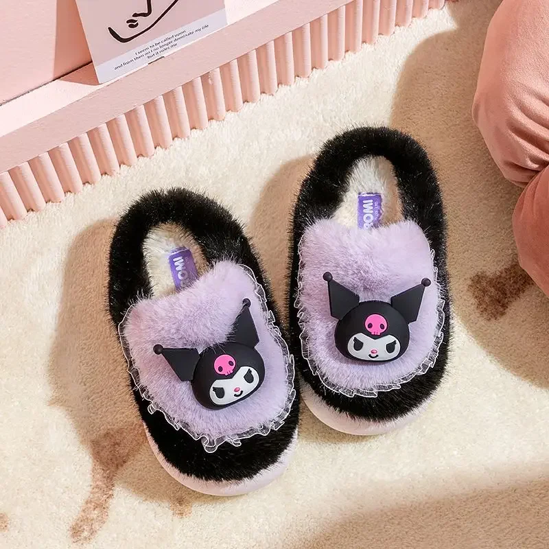 Sanrio My melody Kuromi Cinnamoroll Hello kitty cute cartoon indoor warm non-slip soft comfortable lightweight cotton slippers