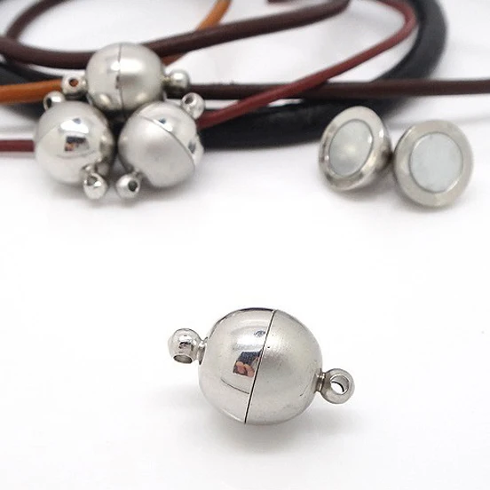 5 Sätze/los 6/8/10/12/14mm Runde Magnetische Verschlüsse Kupfer Ball Form Ende Schnalle Anschlüsse für DIY Schmuck Machen Armbänder Halskette – Detail 19