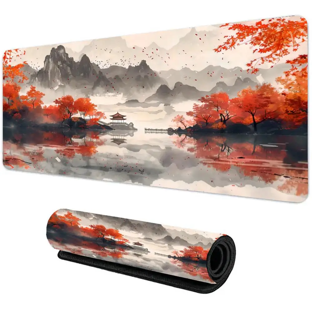 

Orange cherry blossom landscape Mouse Pad Gamer Office Accessories Pc Cabinet Games Desk Mat Computer Desks Keyboard Gaming Mats