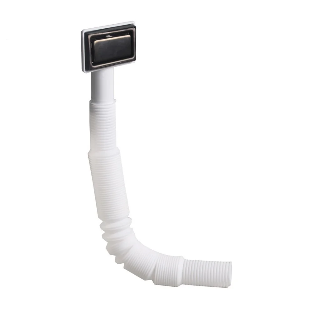 Square Overflow Pipe For Sink Gray With Steel Plate Anti-Leak Drain Sink Basin Water Filter Accessories Overflow Pipe