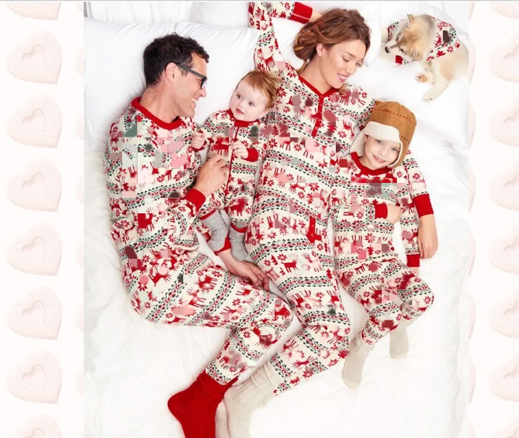 Family Santa Homewear 2024 New Christmas Pajamas Set for Family Soft Cute Sleepwear Adults Kids 2 Pieces Suit Xmas Look Outfits