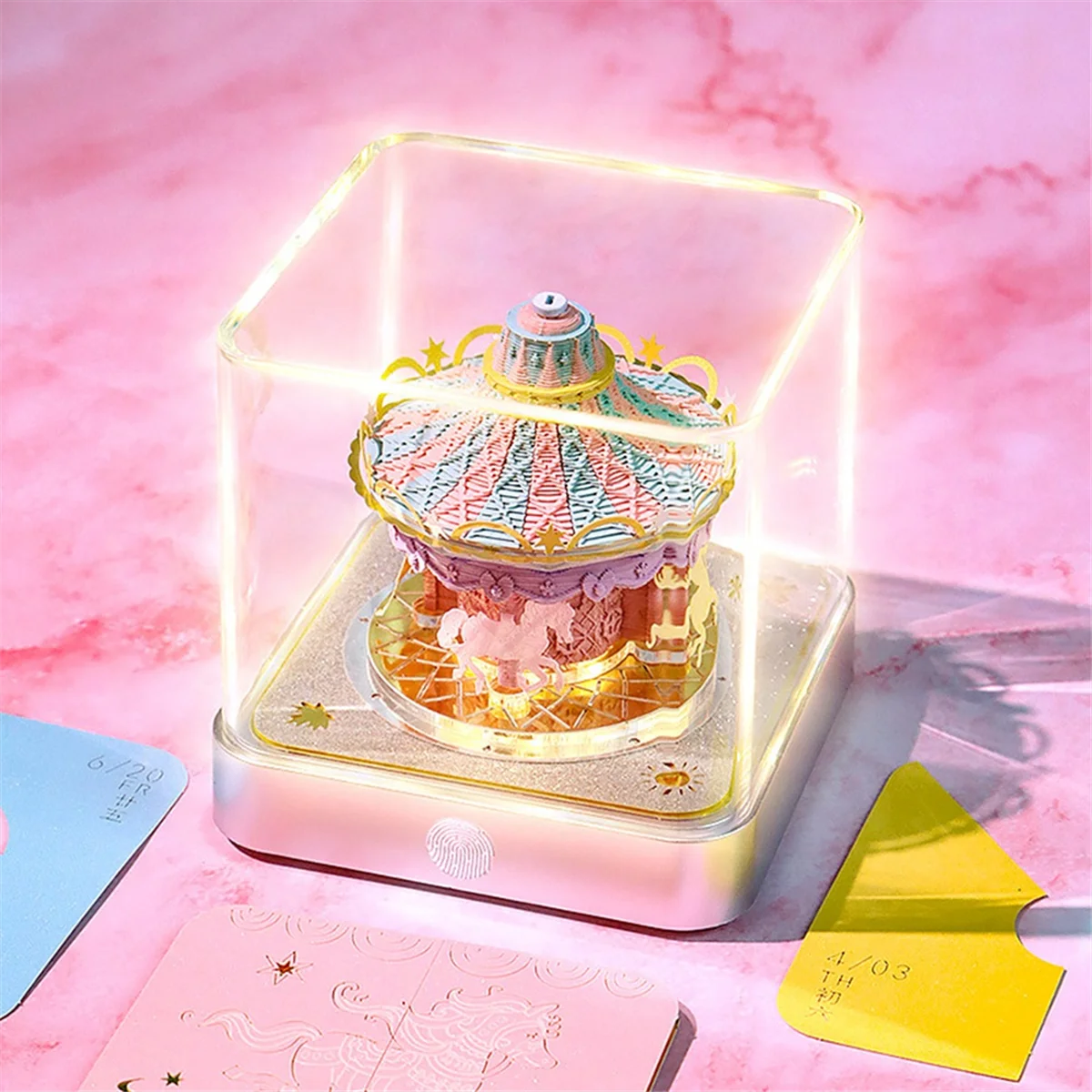 Vendita calda Taccuini memo 3D Calendario da tavolo in carta 2025, Calendario 2025 Blocco note 3D Artopad Intaglio Regalo Decorazione desktop con luci a LED