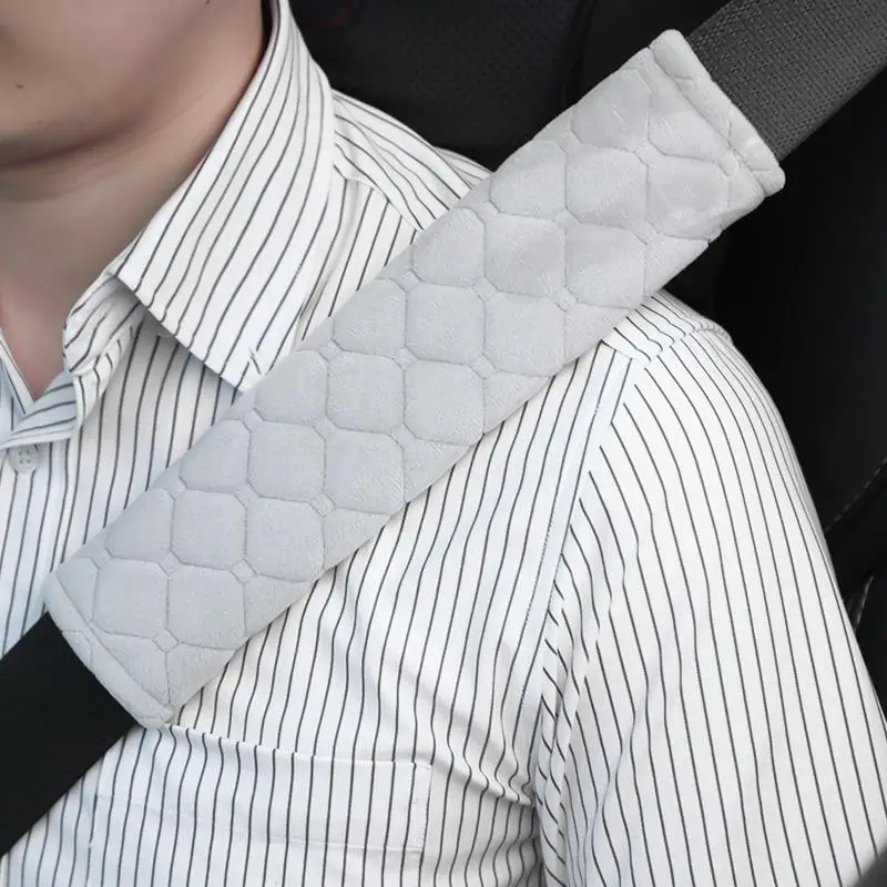 27cm Universal Car Seat Belt Cover Adjustable Plush Car Safety Belt Cover Shoulder Pad for Kids Adults Car Interior Accessories