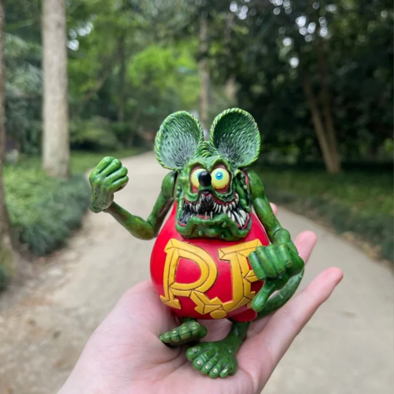 Figurka Akcji Tales Of The Rat Fink 12 cm, Myszka, Model Kolekcjonerski, Gadżet Anime, Dekoracja na Biurko, Ozdoby, Zabawki, Prezent dla Chłopca