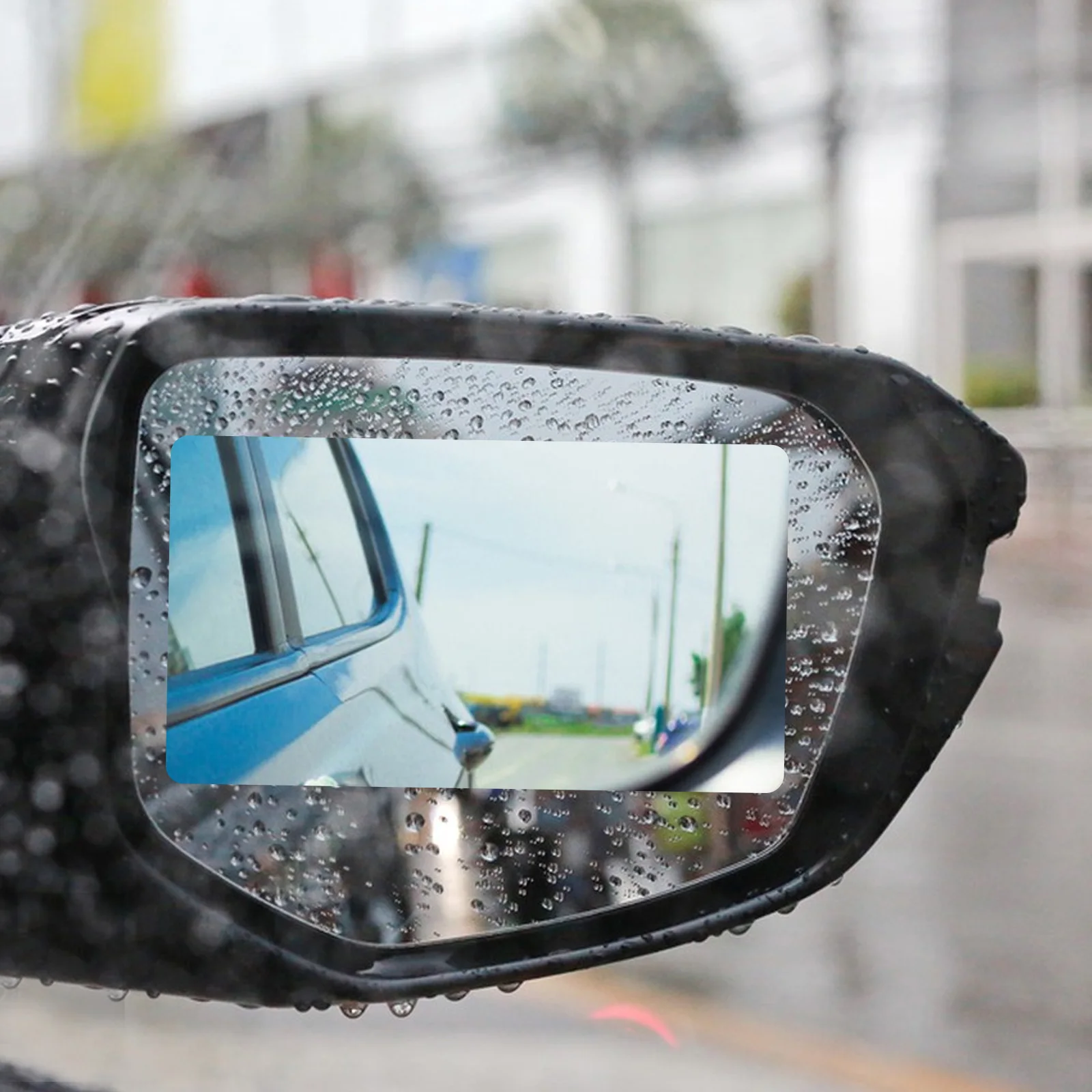 

130x190mm Car Rearview Mirror Rainproof Film Waterproof Anti Fog Side Mirror Films Tools Packaging Blue Color SUV Trucks