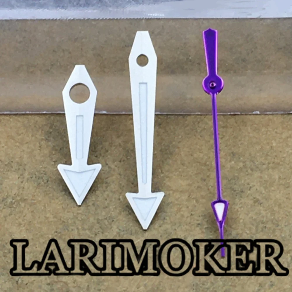 LARIMOKER silver watch accessories luminous hand with gold green blue orange black purple red second hand forNH35 PT5000movement