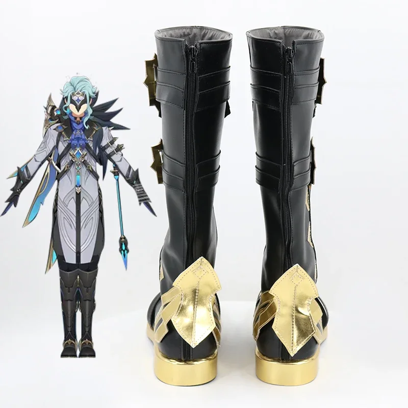 New Game Genshin Impact Snezhnaya Fatui Dottore Cosplay Boots Shoes Adult Halloween Party Costume Accessories