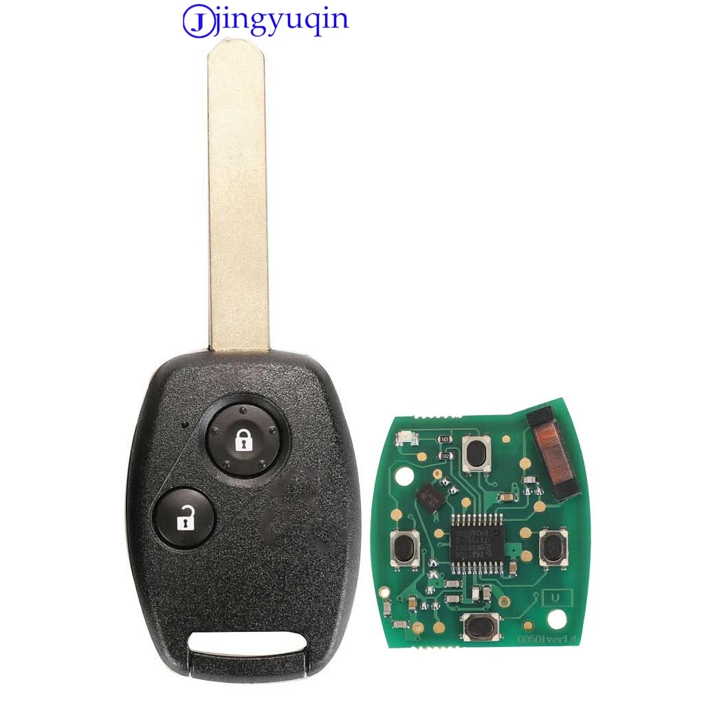 jingyuqin New Remote 313.8MHz ID46 Chip Car Key Shell For Honda Accord 2003 2004 2005 2006 2007 Fob N5F-S0084-A