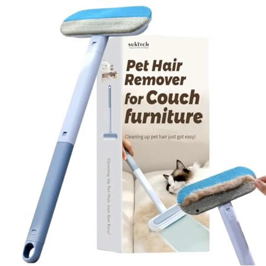 

Pet Hair Remover for Couch, Grey, 17.3Inch, Durable, Reusable, Washable Lint Cleaner for Dog and Cat Hair, Gentle on Furniture,