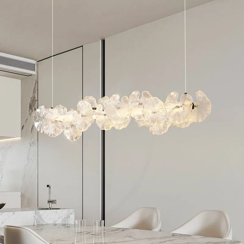 European Luxury Restaurant bar Chandelier Wholesale Wedding Hall Modern Lotus Leaf Shape Gold Crystal Chandelier