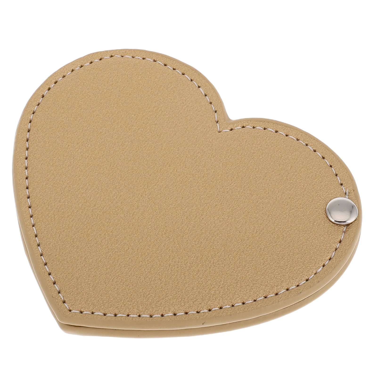 

Small Heart Shaped Compact Mirror PU Cover Portable Makeup Mirror for Travel Camping Daily Use Ladies Use Small Mirrors