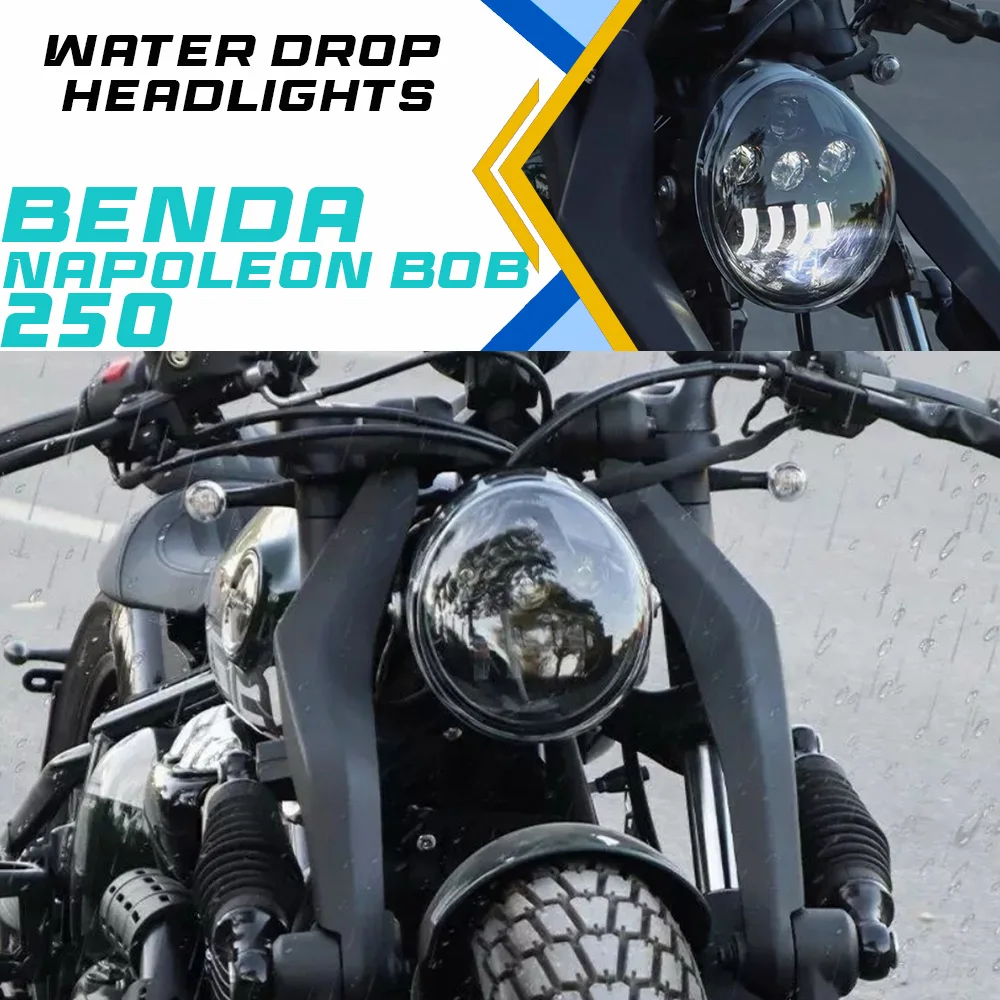 

Фара в сборе для мотоцикла Napoleon Bob 250, сверхъяркая светодиодная, 70В, для 250 Napoleon Bob