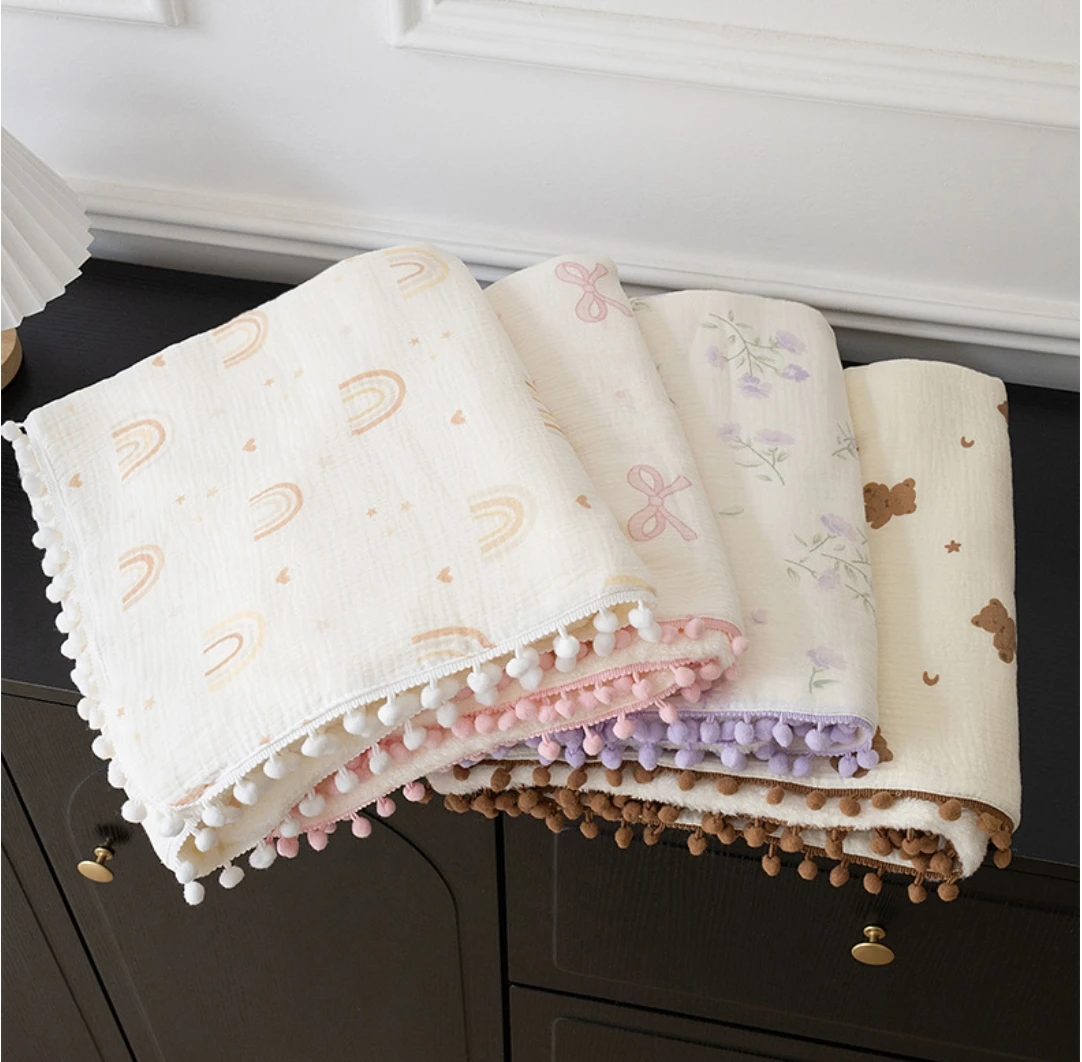 

Muslin Baby Blanket Newborn Summer Nursery Swaddle Blankets For Boys Girls Cotton Soft Infant Baby Receiving Blanket For Crib