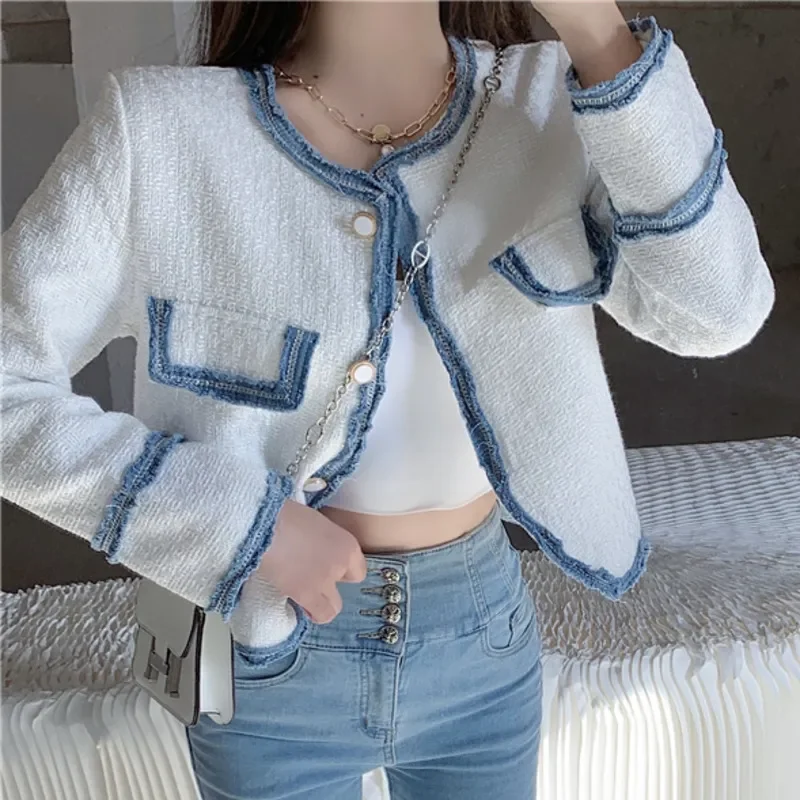 

High Street French Vintage Small Fragrant Tweed Jacket For Women Korean Fashion Fall Winter Short Coats Jaqueta Feminina Casacos