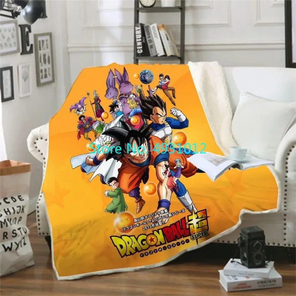 3D Print Dragon Ball Anime Pattern Nap Blanket 70x100cm Bedroom Sofa Decor Soft Comfortable Flannel or Sherpa Blankets