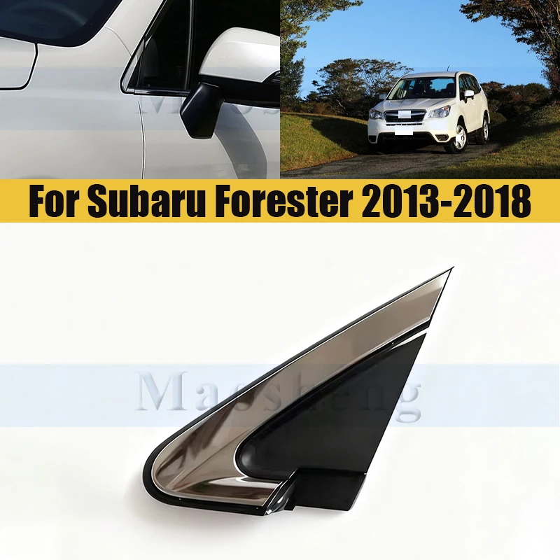 Front Door Window Outer Triangle A Colum Cover Trim For Subaru Forester 2013-2018 Outer Window Pillar Door Triangle Cover Trim
