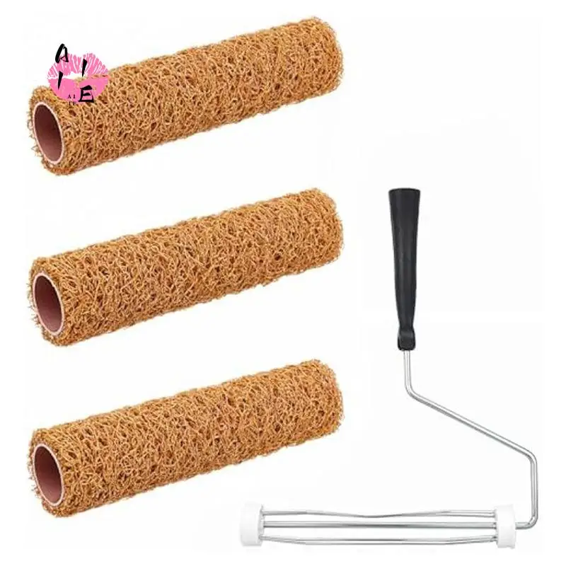 A11E-Textured Paint Roller Set,9Inch Small Textured Roller For Painting Walls Popcorn Ceiling,Home Improvement Paint
