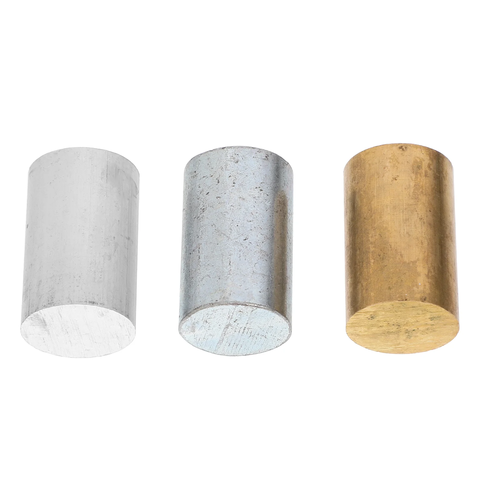 3 Pcs Density Experiment Materials Specific Heat Experiments Cylinder Aluminum Cylinders Metal Copper Iron Plastic