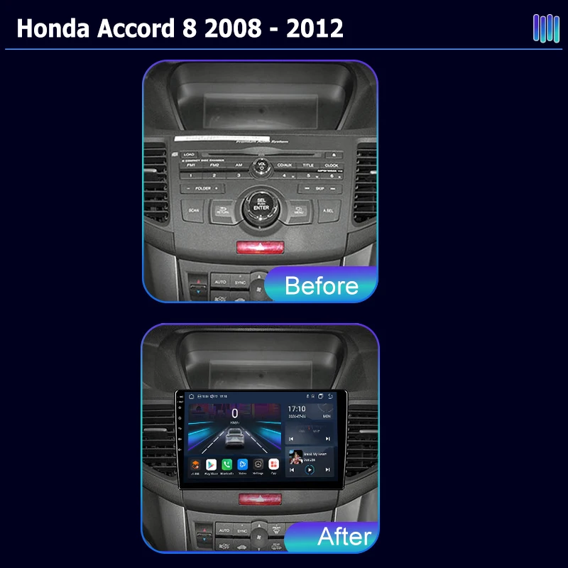 AI VOICE roadivox Android car radio for Honda Accord 8 2008 2012 stereo GPS Navigation video Multimedia Player tape recorder