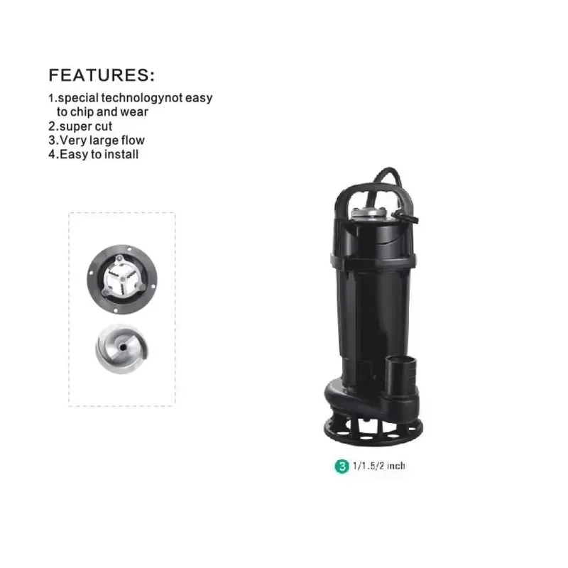 custom 1.5 Inch 48V DC Brushless Submersible Sewage Pump for River Water Intake and Treatment High Efficiency Cutting Design