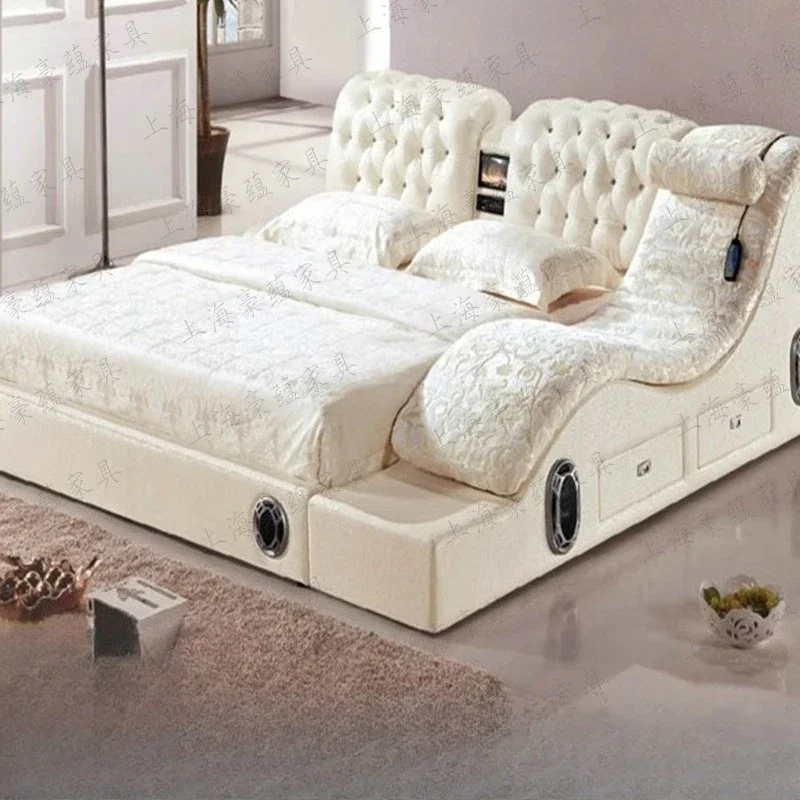 Electronic Japanese Bed Unique Massager Queen Double Smart Bed Lounge Upholstery Somieres Y Marcos De Cama Bedroom Furniture