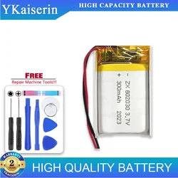 300mAh Replacement Battery 602030 (2line) for Bluetooth MP3 Wireless Card Audio Recorder