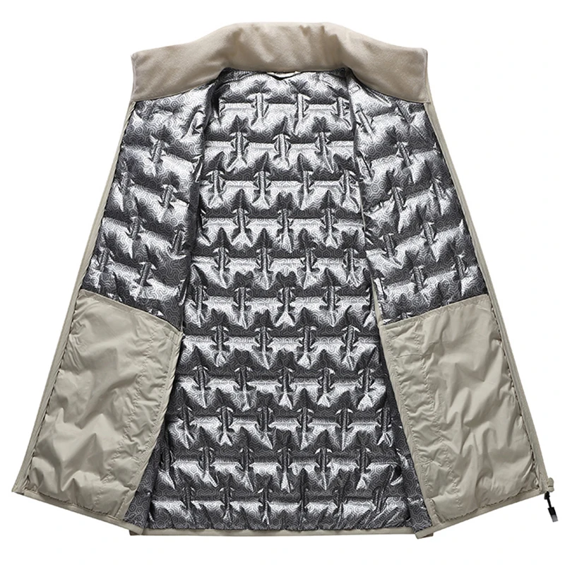 Men Winter New White Duck Down Vest Men Warm Thick Windproof Ultralight Puffer Vest Men Stand Collar Waterproof Waistcoat Male