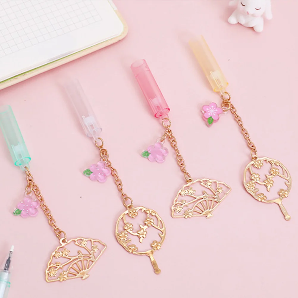 

8Pcs Creative Gel Pens Fan Pendant Design Smooth Free-Flow Ink Pens for Writing Drawing Crafting Birthday Gift