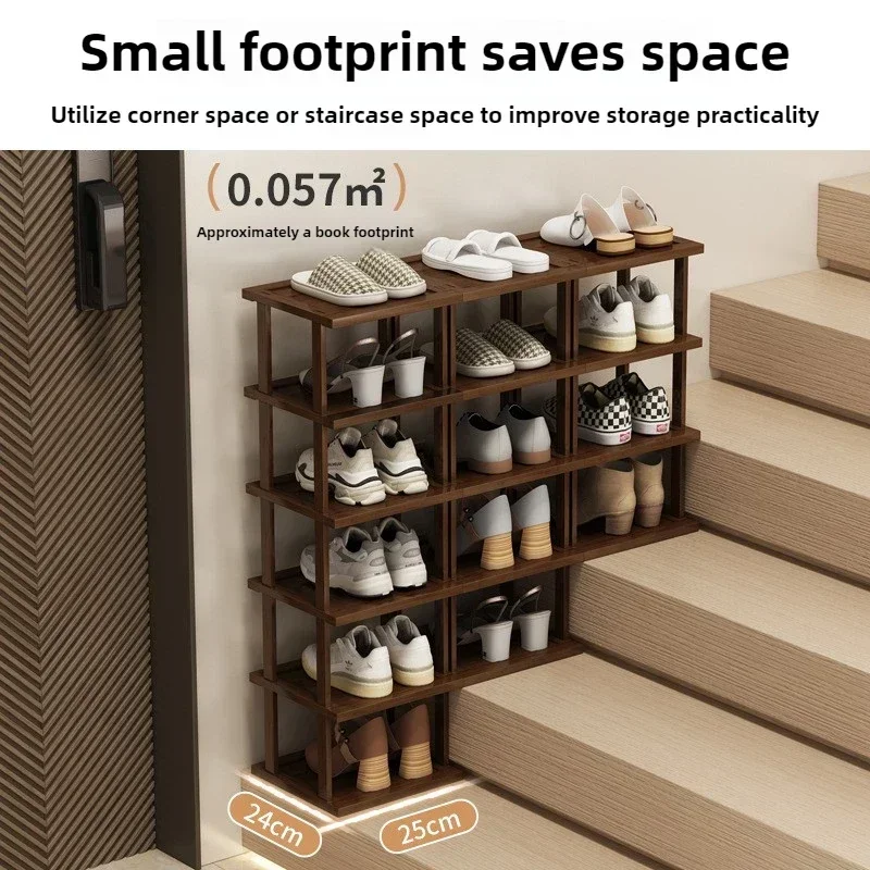 Household Goods Nanzhu Shoe Rack Household Economy Door Multi-layer Shoe Storage Rental House Shoe Cabinet Small Shoe Rack