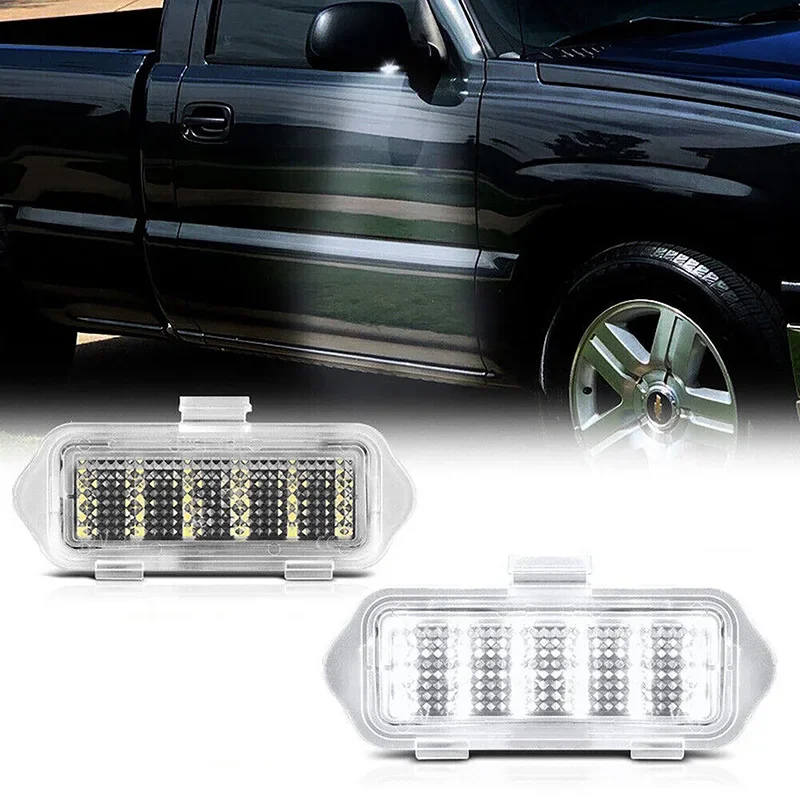 2Pcs Rearview Mirror LED Light Puddle Light For Chevrolet Silverado Tahoe Suburban Cadillac Escalade GMC Sierra 2003-2006 YG1500