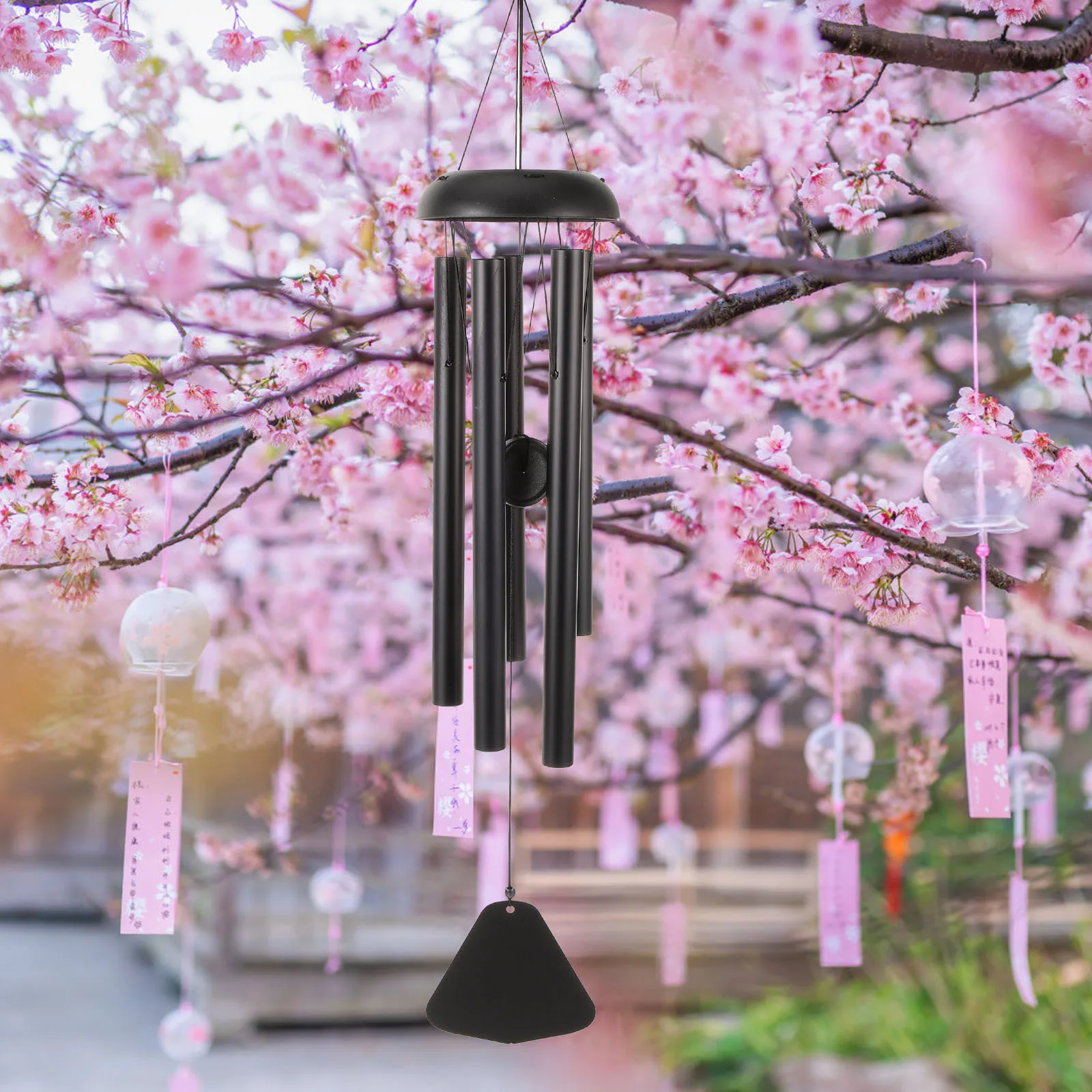 

1Set Retro Wind Chime Wooden Metal Decorative Delicate Chimes for Garden Patio Balcony Outdoor Indoor Hanging Bell Decoration