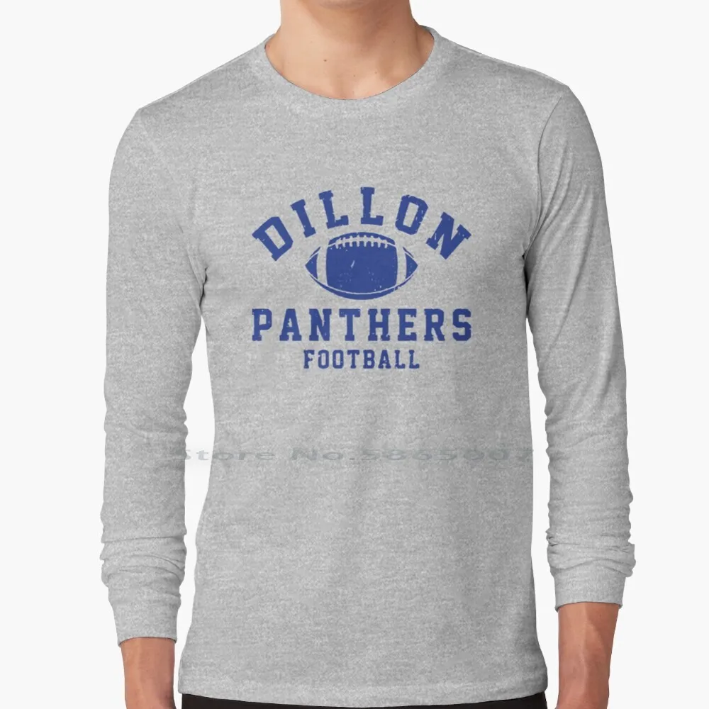 Dillon Panthers Football-Vintage Logo 100% Cotton Long Sleeve T Shirt Vintage 90s Friday Night Lights Taylor Texas 33 Qb1