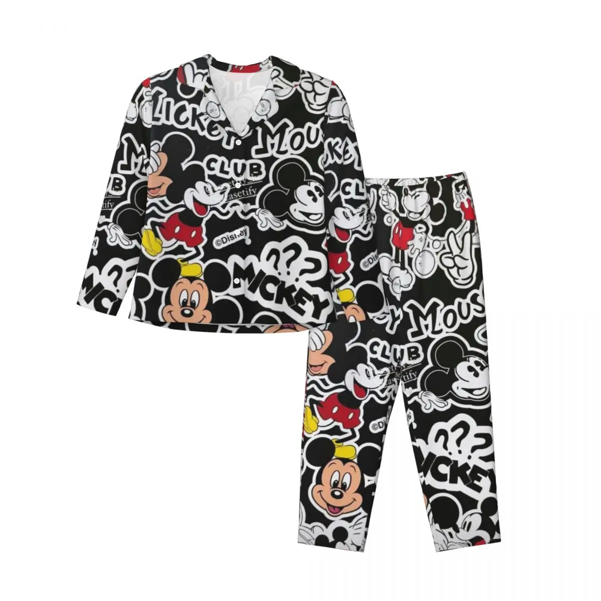 Disney Donald Duck Women\'s Pajamas Set 2 Piece Set For Women Casual Long sleeve Suit