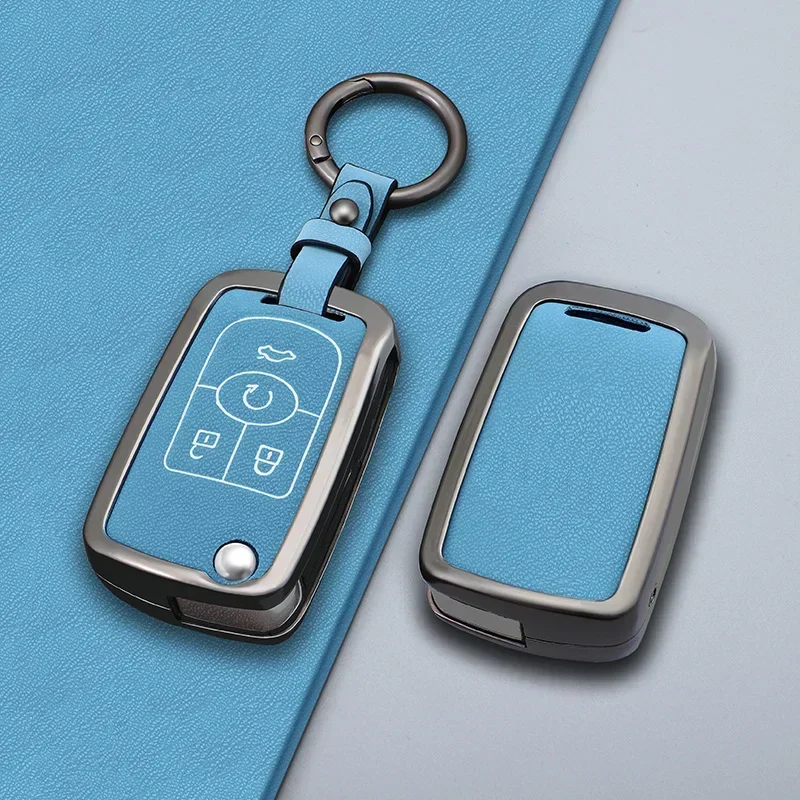 합금 가죽 자동차 키 케이스 커버, 오펠 복스홀 아스트라 K 코르사 E용, 뷰익 베라노 ENCORE GX GL6 접이식 키 쉘 액세서리