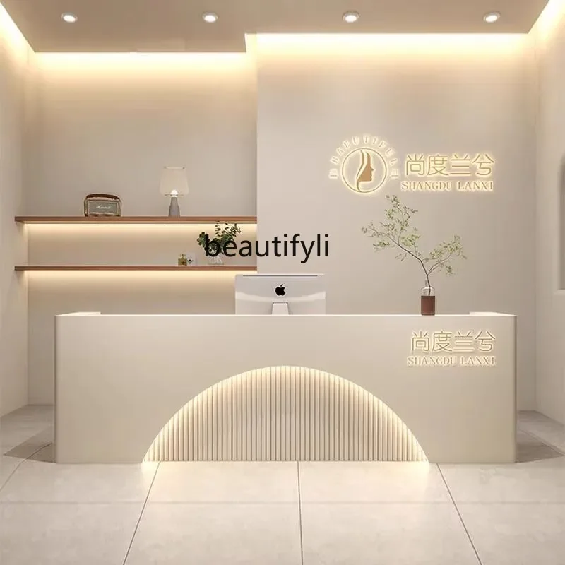 Beauty salon painting reception desk bar hairdresser checkout page clothing store dental clinic dental beautyA