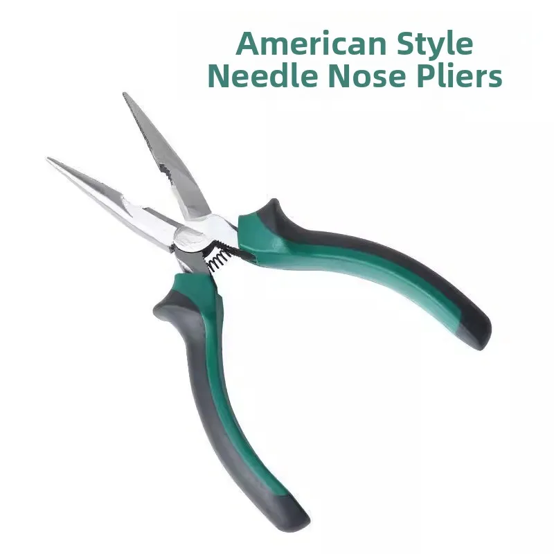 

Ergonomic Spring Loaded 6 Inch 8 Inch Nose Pliers Electrician's Pliers with Spring Hardware Tools Set Hand Tool Clamp