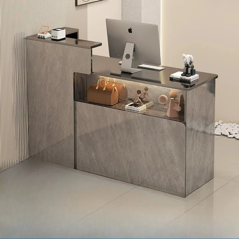 

Luxury Cashier Bar Counter Modern Simple Office Small Reception Pulpit Podium Stand Modern Reception Desk Church Pulpit