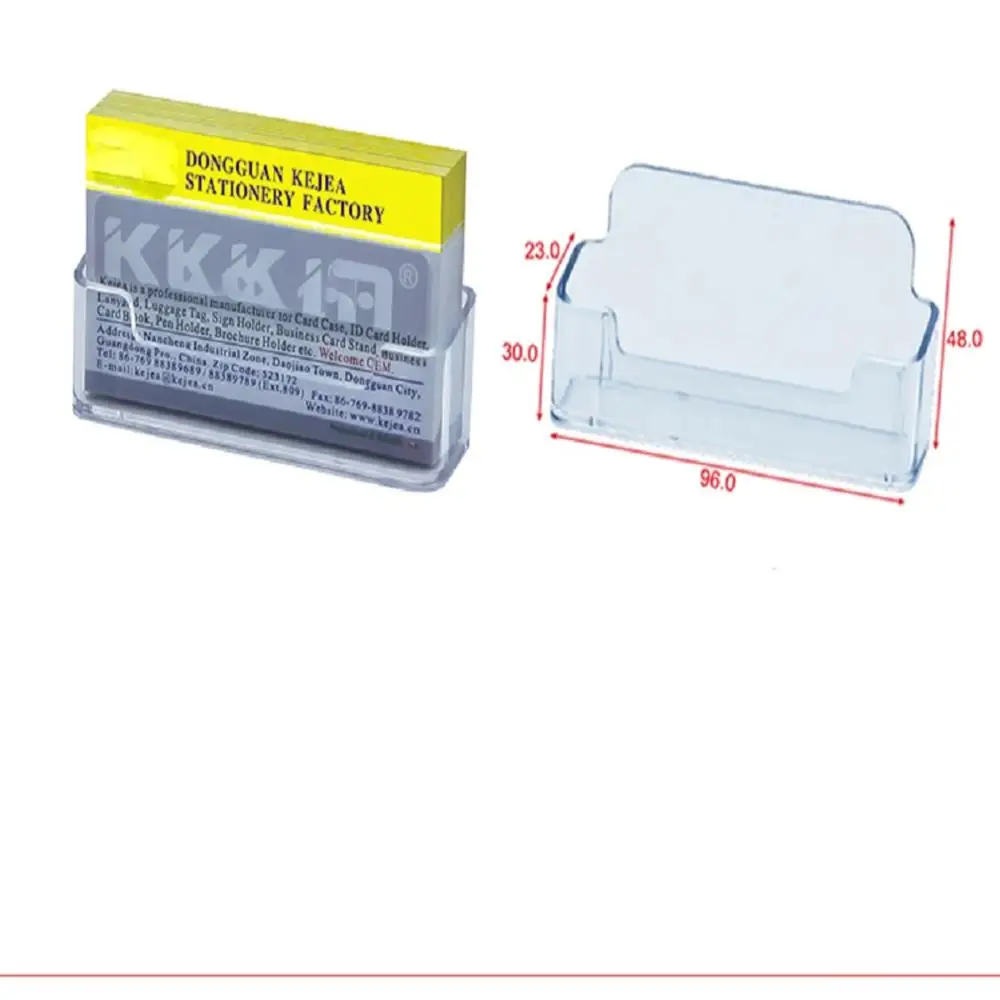 1pc Office Desktop Transparent Business Card Holder Storage Box Business Transparent Acrylic Display Stand Desktop Storage Tool